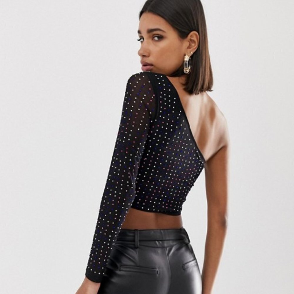 One Shoulder Crop Top